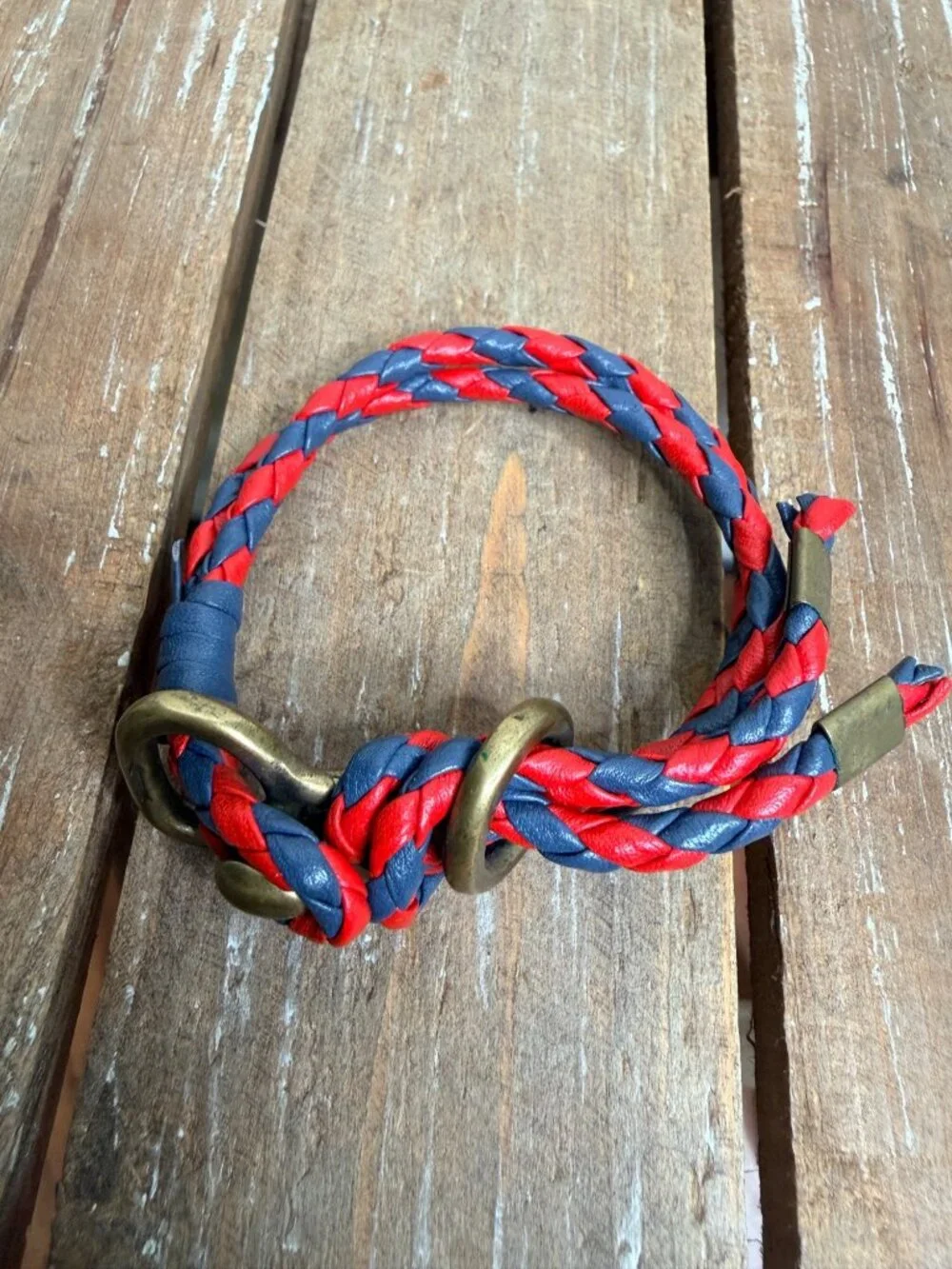 Orobianco Unisex Double-Wrap Braided Leather Bracelet